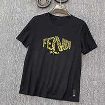 フェンディ スーパーコピー ROMA ロゴ クルーネック Tシャツ fem68708