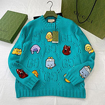 グッチ コピー 漫画の動物の刺繍 ニットセーター gug35744