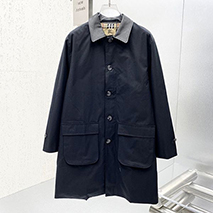 シュプリーム x バーバリー スーパーコピー チェック レザートレンチコート Baj85955