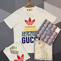 adidas×グッチ コピー コットンジャージー Tシャツ guw27024
