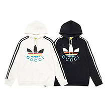 グッチ 偽物 ×アディダス トレフォイルグッチ 偽物 コットンフーディ 2色 guo38991