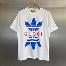 アディダス x グッチ 偽物 コットンジャージー Tシャツ 半袖 548334XJEMJ9280