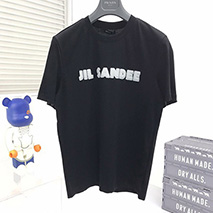 ジルサンダー コピー ロゴプリント入りコットンジャージーTシャツ ブラック Jit98237