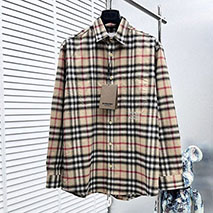バーバリー コピー チェックモチーフのコットンシャツ Bag17550