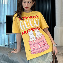 グッチ 偽物 Sorority グッチ 偽物 Fraternity プリント Tシャツ gum67609