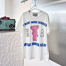 グッチ コピー アニマル プリント コットン Tシャツ guf59456