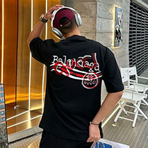 グッチ コピー ×バレンシアガ コラボ クルーネック Tシャツ guv58011