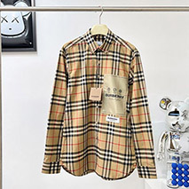 バーバリー 偽物 ロゴアップリケ チェック コットン シャツ 80574611