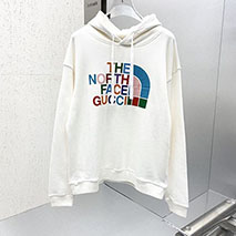グッチ 偽物 ×ノースフェイス コラボ 長袖コットン パーカー guk92160