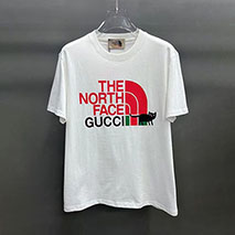 グッチ 偽物 x ノースフェイス コラボ 半袖Tシャツ gun12019