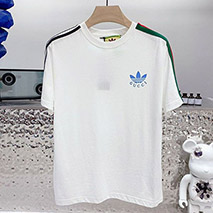 アディダス xグッチ スーパーコピー トレフォイル プリント Tシャツ guh72950