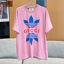 アディダス x グッチ コピー コットンジャージー Tシャツ 半袖 548334XJEMJ5904