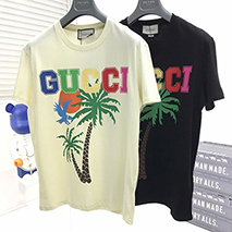 グッチ コピー パームツリー コットン ジャージー Tシャツ 2色 548334XJEOW7548