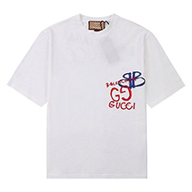 グッチ スーパーコピー バレンシアガ コラボ ロゴ ホワイトTシャツ gut01192