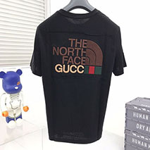 グッチ 偽物 x ノースフェイス コラボ 半袖Tシャツ パロディ gua78961