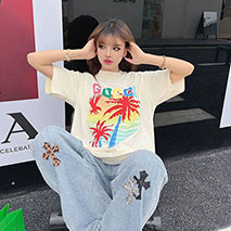 グッチ コピー ヤシ コットン Tシャツ guo68402