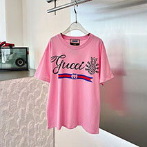 グッチ スーパーコピー ロゴ コットンTシャツ バックフラワーアップリケ gue60806