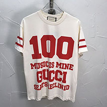 グッチ 偽物 Tシャツ コットン クルーネック ストライプ gur83366
