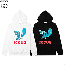 グッチ 偽物 フレイヤ ハルタス “ICCUG” プリント パーカー gue56002