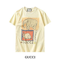 グッチ 偽物 コットン Tシャツ 半袖 ロゴ guq72551