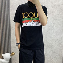 グッチ 偽物 コットン Tシャツ 半袖 ロゴ gud96553