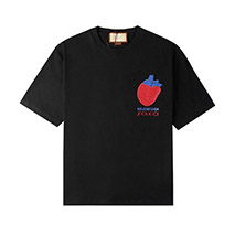 グッチ スーパーコピー ×バレンシアガ 心臓ロゴ Tシャツ ブラック gun82569