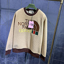 グッチ スーパーコピー x ノースフェイス ロゴフェイクファースエット プルオーバー Noa83633