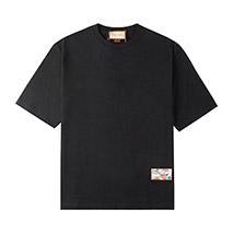 バレンシアガ×グッチ 偽物 ブラック ロゴ Tシャツ guz47800
