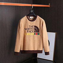 グッチ 偽物 x ノースフェイス ロゴフェイクファースエット プルオーバー Nof71250