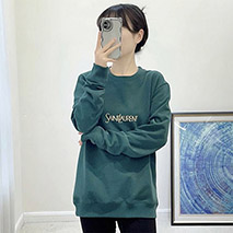 サンローラン 偽物 メンズ 長袖Tシャツ オーガニックコットン スウェットシャツ 737738