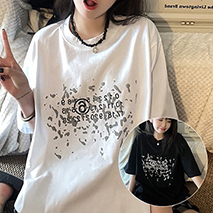 MM6 メゾンマルジェラ スーパーコピー ナンバリング ロゴ Tシャツ 2色 Mae74359