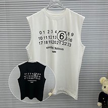 MM6 メゾンマルジェラ コピー ナンバリング ロゴ Tシャツ ベスト 2色 Mag49291