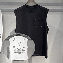 MM6 メゾンマルジェラ コピー ナンバリング ロゴ Tシャツ ベスト 2色 Mam63893
