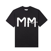 メゾンマルジェラ コピー ロゴ ブラックTシャツ Maq15697