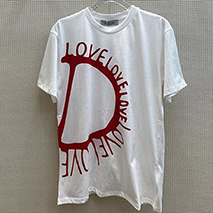 ヴァレンティノ コピー LOVE Vロゴ コットン 半袖 Tシャツ Vun15448