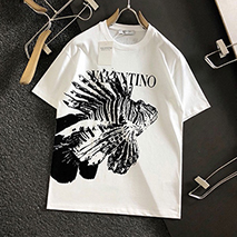 ヴァレンティノ 偽物 VLTNロゴ コットンパッチワーク Tシャツ Vum74067