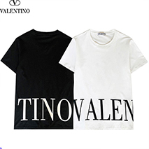 ヴァレンティノ 偽物 Tシャツ VLTN コットンロゴ Vug98960