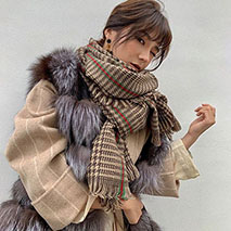 グッチ スーパーコピー 千鳥柄 カシミヤスカーフ gut16749