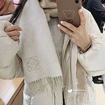 ロエベ コピー バイカラー スカーフ ウール カシミヤ loh29898