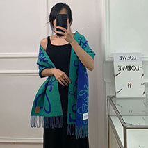 ロエベ 偽物 ウール カシミヤ ロゴ入りスカーフ loq67780