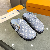 ルイヴィトン スーパーコピー モノグラムデニム LV コージーフラットシューズ 1AB3P8