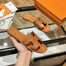 エルメス 偽物 Oran sandal オラン レザー＆キャンバス サンダル erd09296