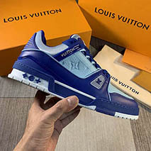 ルイヴィトン コピー LV トレイナーライン スニーカー 青 1A8WEL