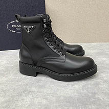 プラダ コピー ブラッシュドレザー＆Re Nylon ブーツ puu28255