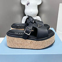 プラダ 偽物 Rubber wedge platform sandals ウェッジサンダル puv41665