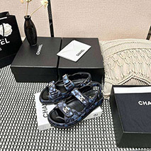 シャネル 偽物 サンダル プリント ファブリック shc49369