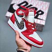 ディオール コピー x ナイキ エアジョーダン1 ハイ OG プロトタイプ AJ1 レッド/ホワイト ナイキ ディオール コピー nav07055