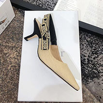 ディオール コピー スリングバックパンプス ヒール6.5cm ベージュ テクニカルファブリック deh00322 ディオール コピー 