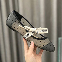 ディオール スーパーコピー “Miss B” バレエフラットシューズ ブラック プリュムティ dez59333
