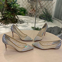 クリスチャン ルブタン 偽物 Follies Strass 100mm ヌード ハイヒール Ruz28384